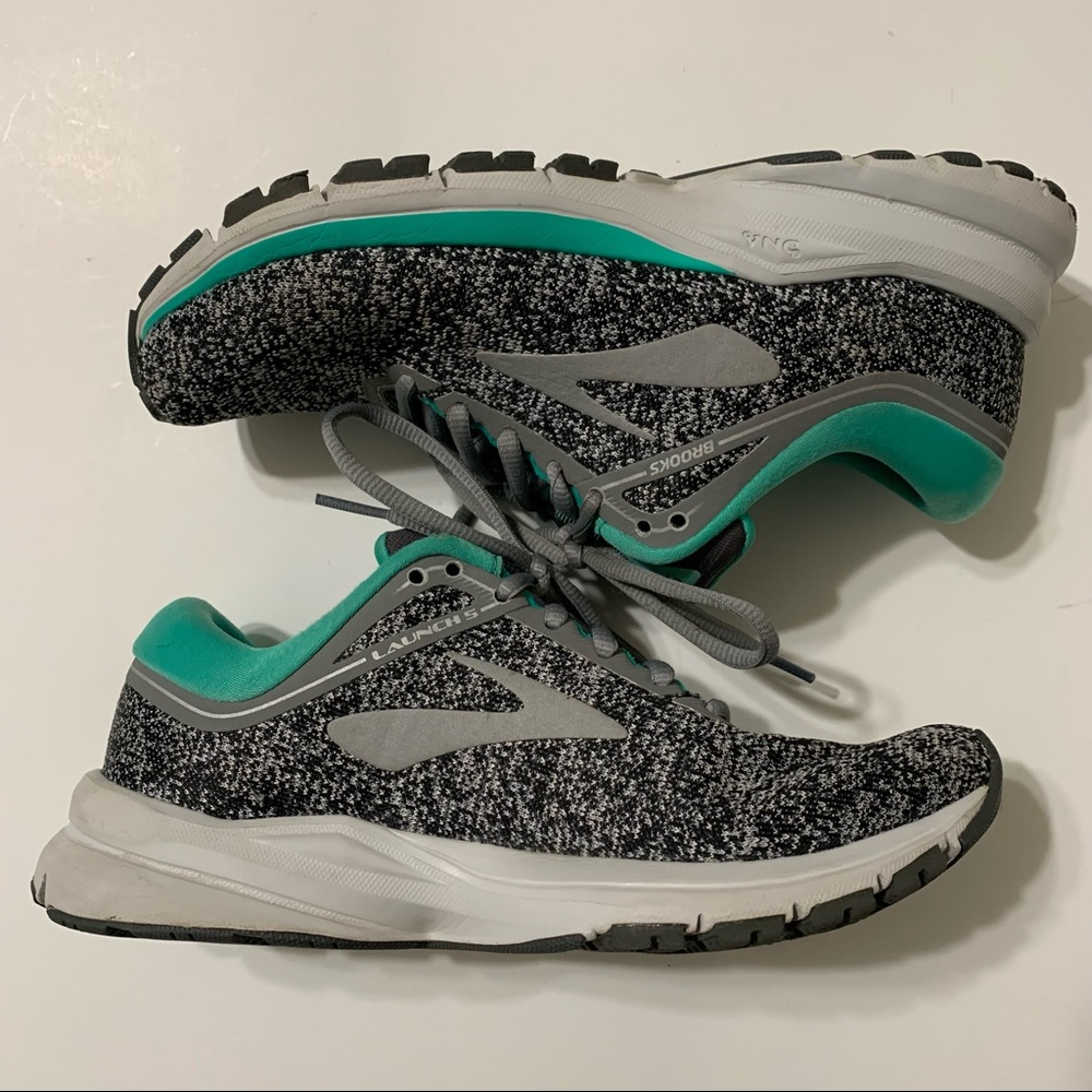 Brooks Womens Launch 5 1202661B084 Gray Blue Running Shoes Sneakers Size 7 B - Picture 4 of 10